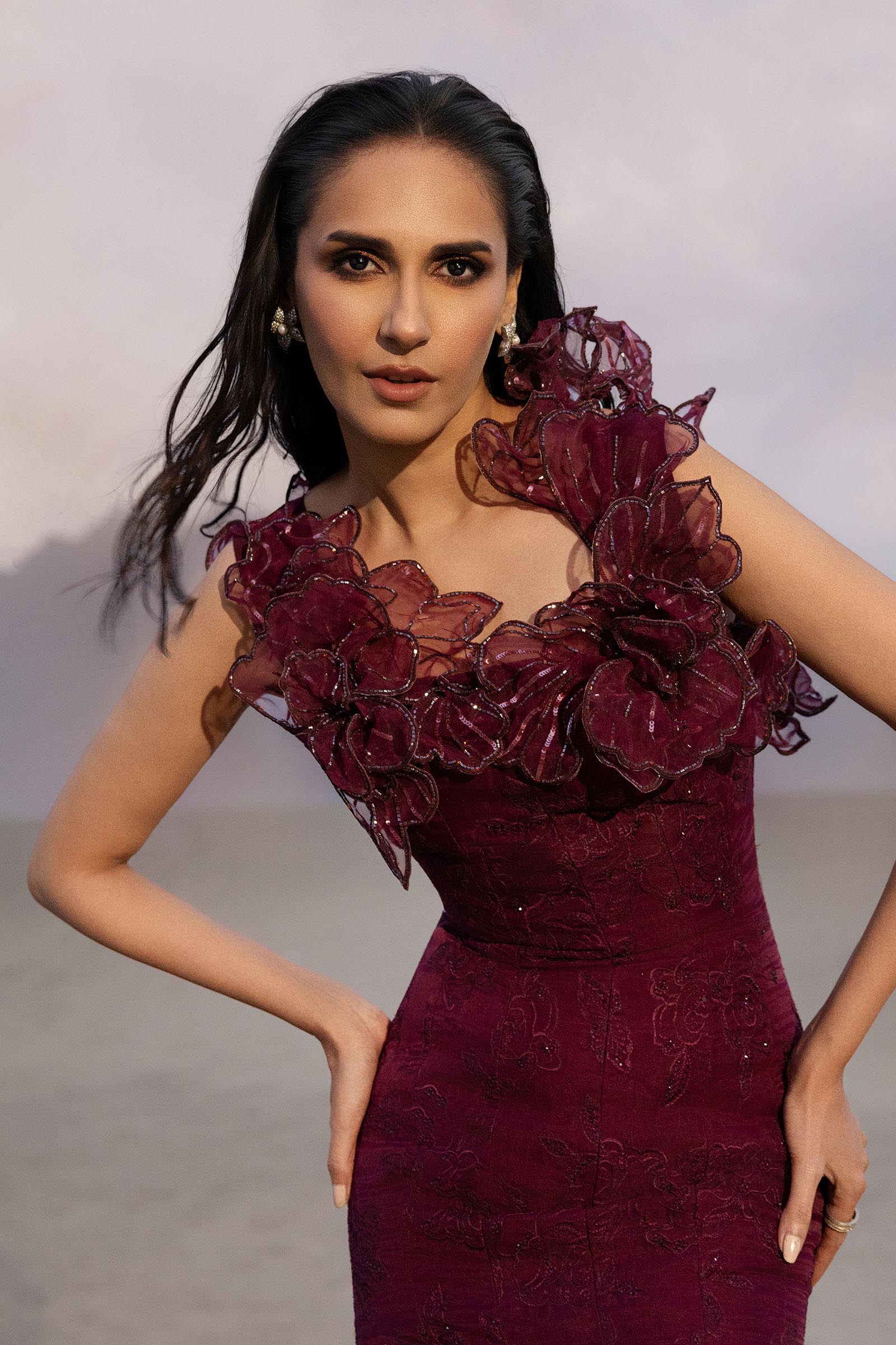 Embroidered Organza Fabric (1Pc) | LF-912