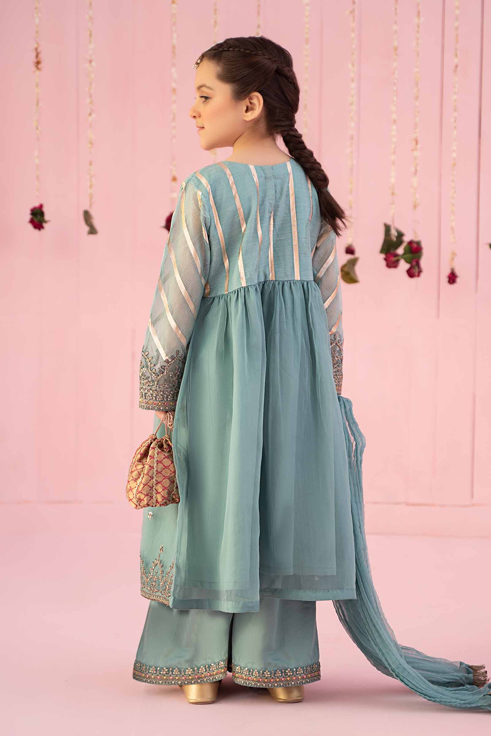 3 Piece Embroidered Organza Suit