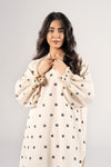 2 Pc Embroidered Textured Cotton Suit