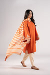 2 Pc Embroidered Textured Cotton Suit