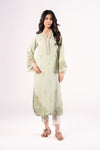 2 Pc Embroidered Lurex Texture Suit