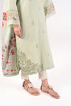 2 Pc Embroidered Lurex Texture Suit