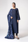 2 Pc Embroidered Lurex Texture Suit