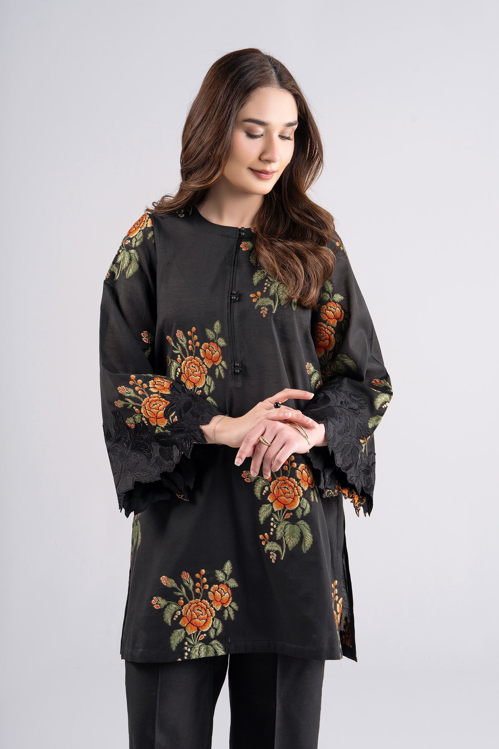 2 Pc Embroidered Jacquard Suit
