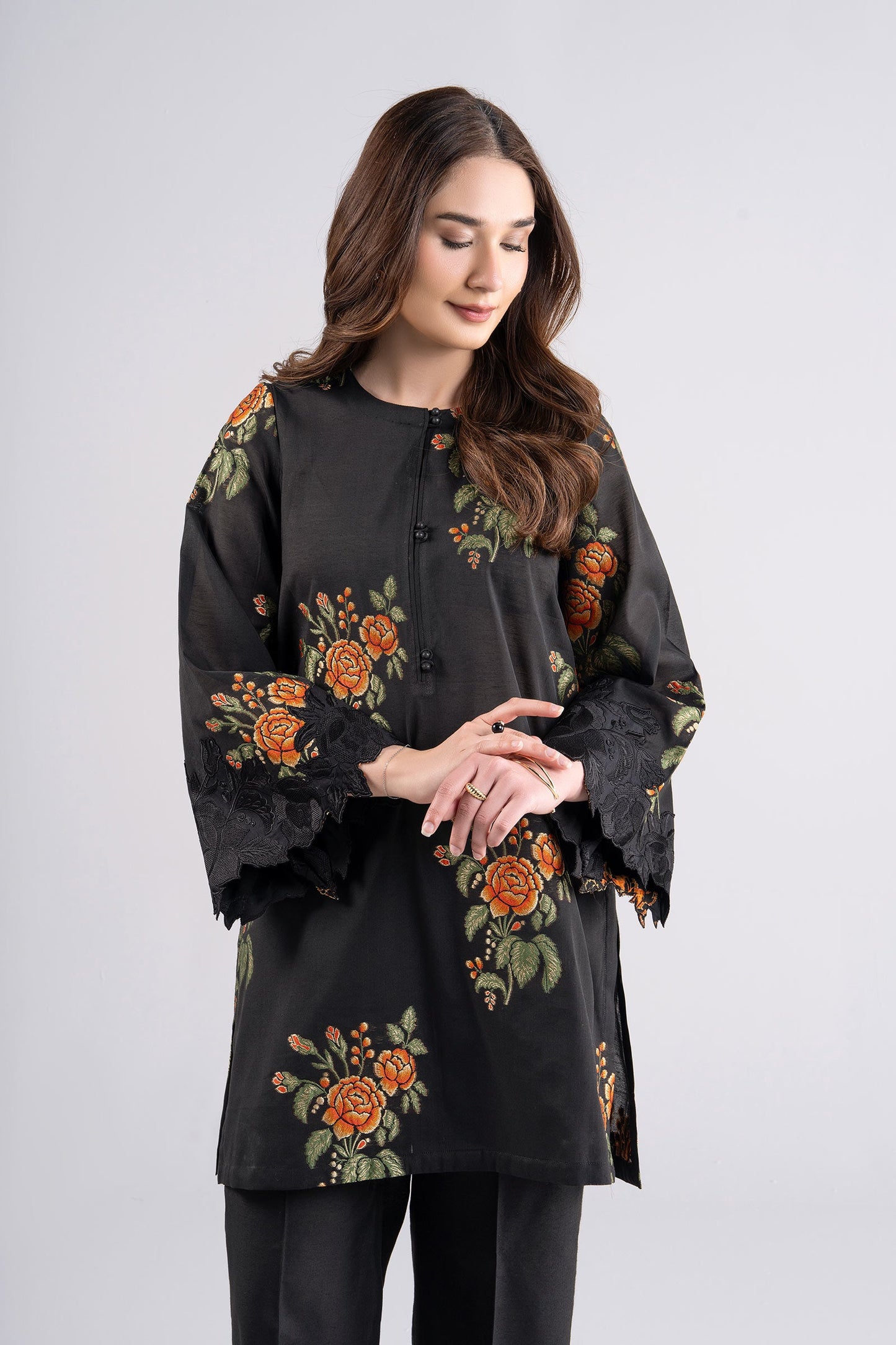 2 Pc Embroidered Jacquard Suit
