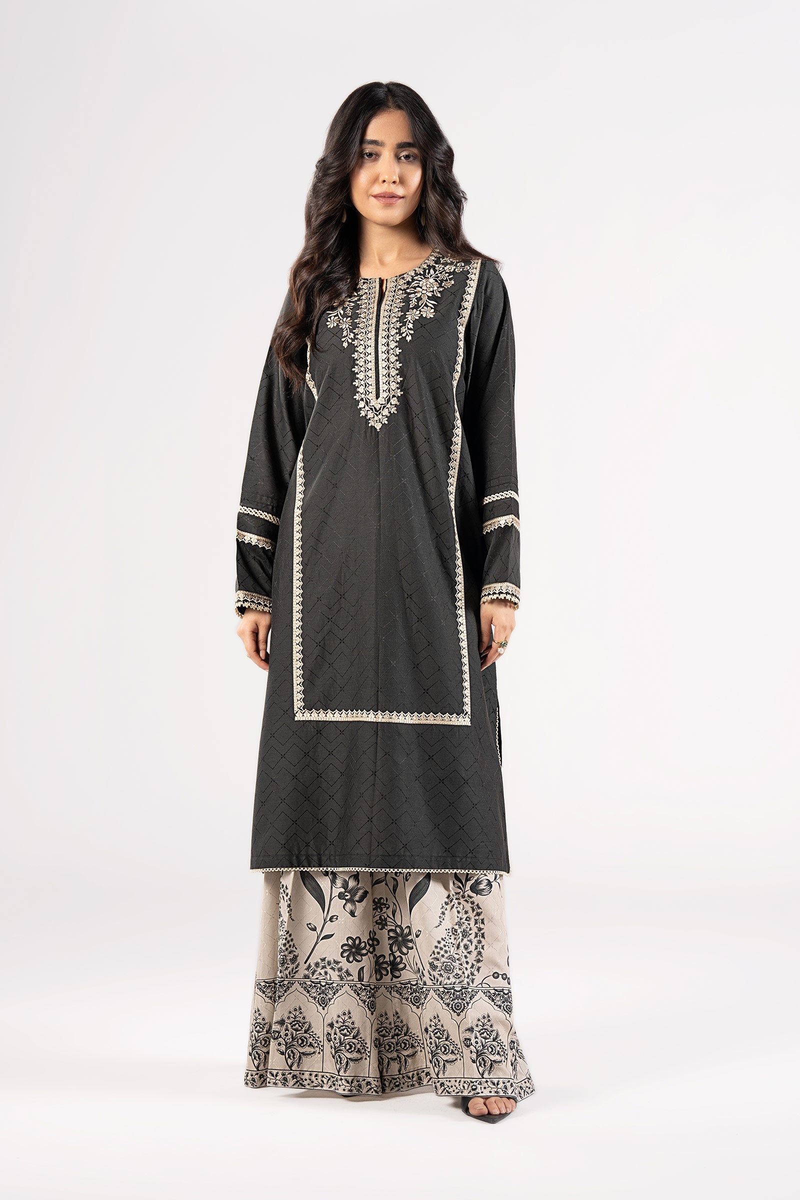 2 Pc Embroidered Viscose Suit
