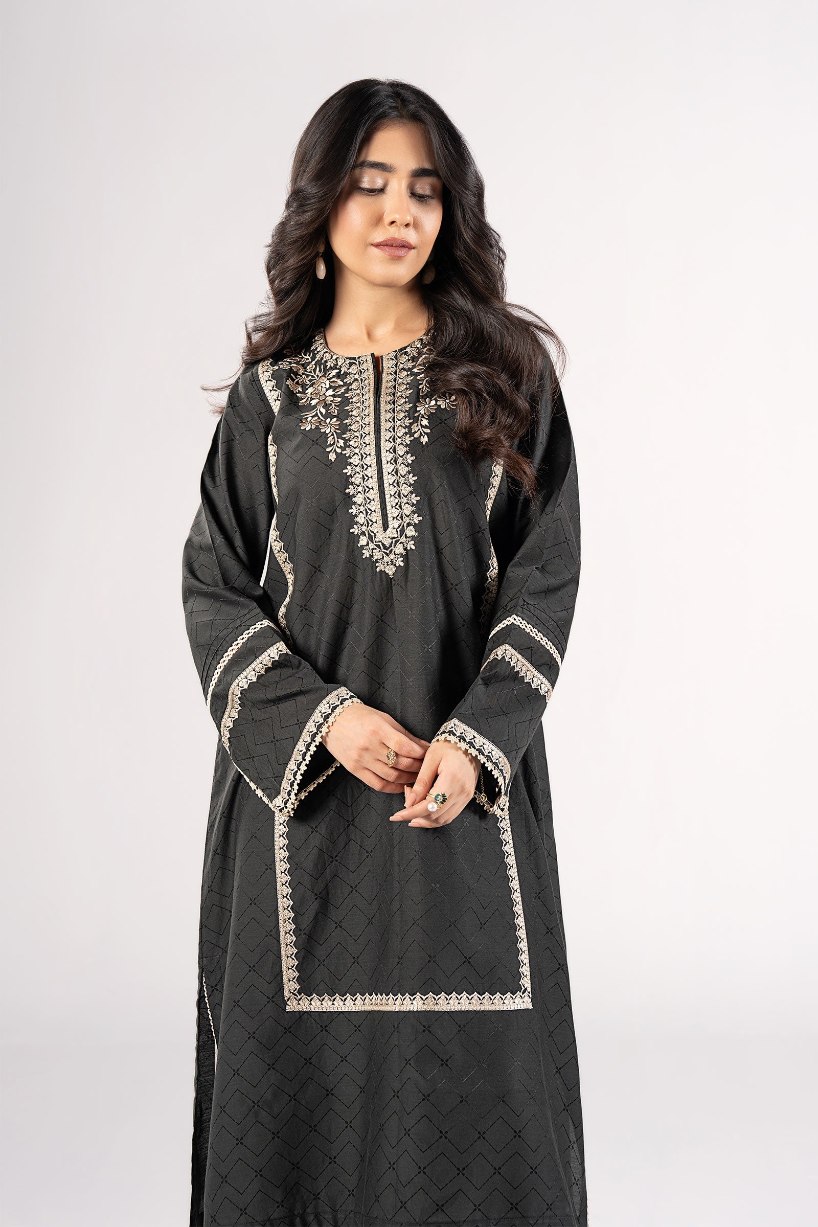 2 Pc Embroidered Viscose Suit
