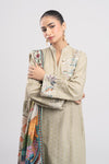 2 Pc Embroidered Lurex Suit