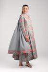 2 Pc Embroidered Zari Stripes Suit