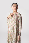 2 Pc Embroidered Zari Stripes Suit
