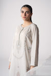 3 Pc Embroidered Slub Lawn Suit