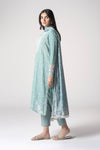 3 Pc Embroidered Mesh Lurex Dots Suit