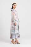 3 Pc Printed Silk Suit