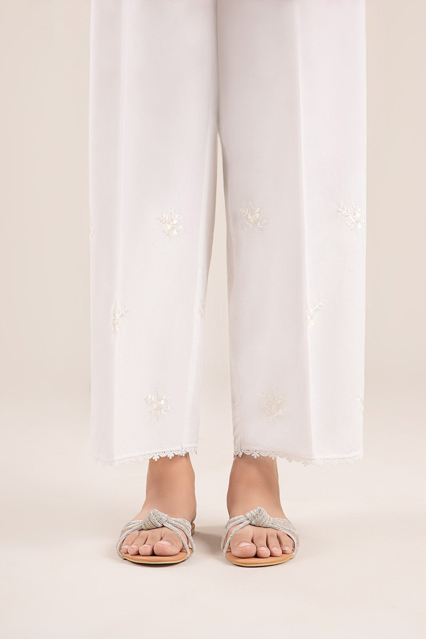 Embroidered Cambric Trouser | MB-CS25-149