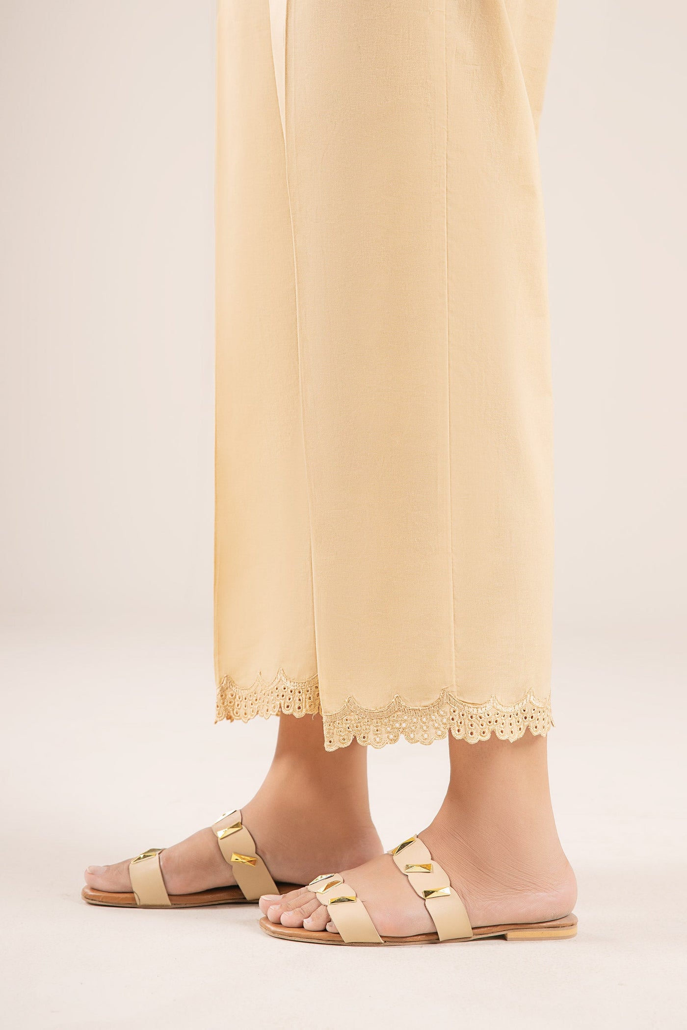 Embroidered Cambric Trouser | MB-CS25-156