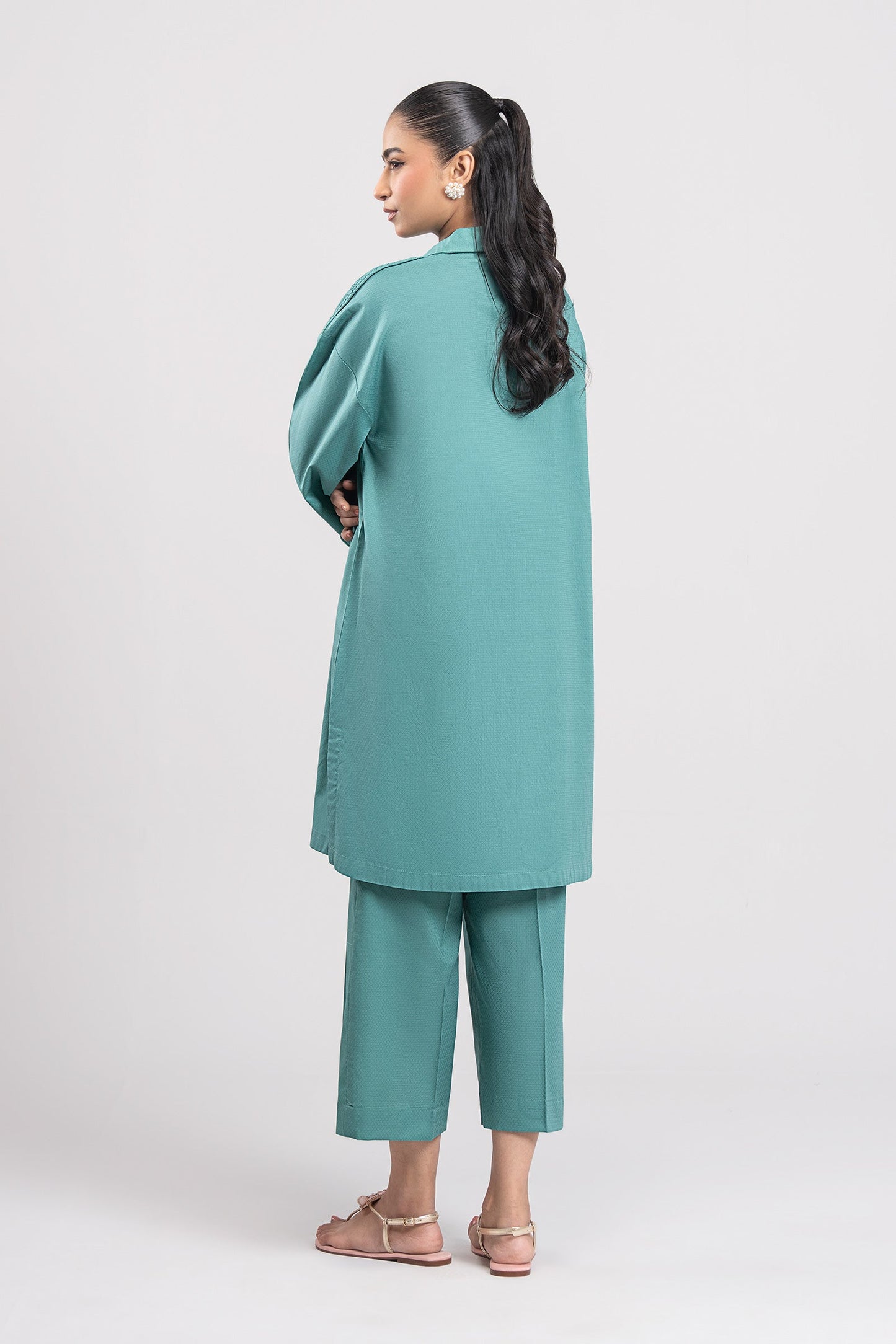 2 Pc Embroidered Dobby Viscose Suit