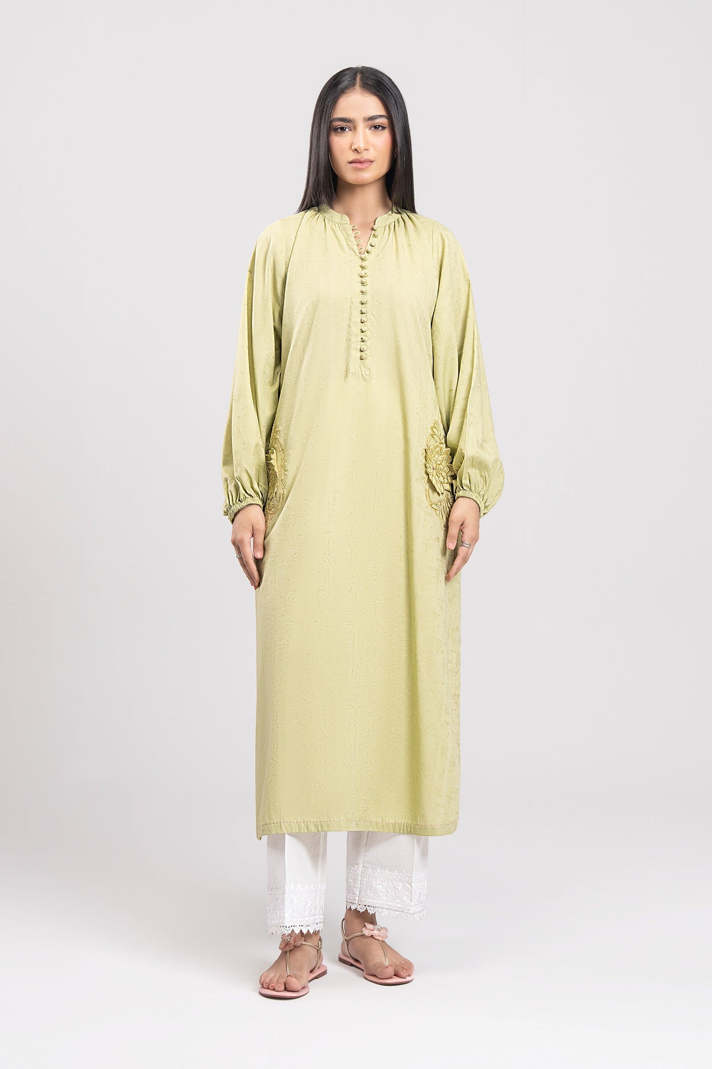 Embroidered Dobby Viscose Shirt