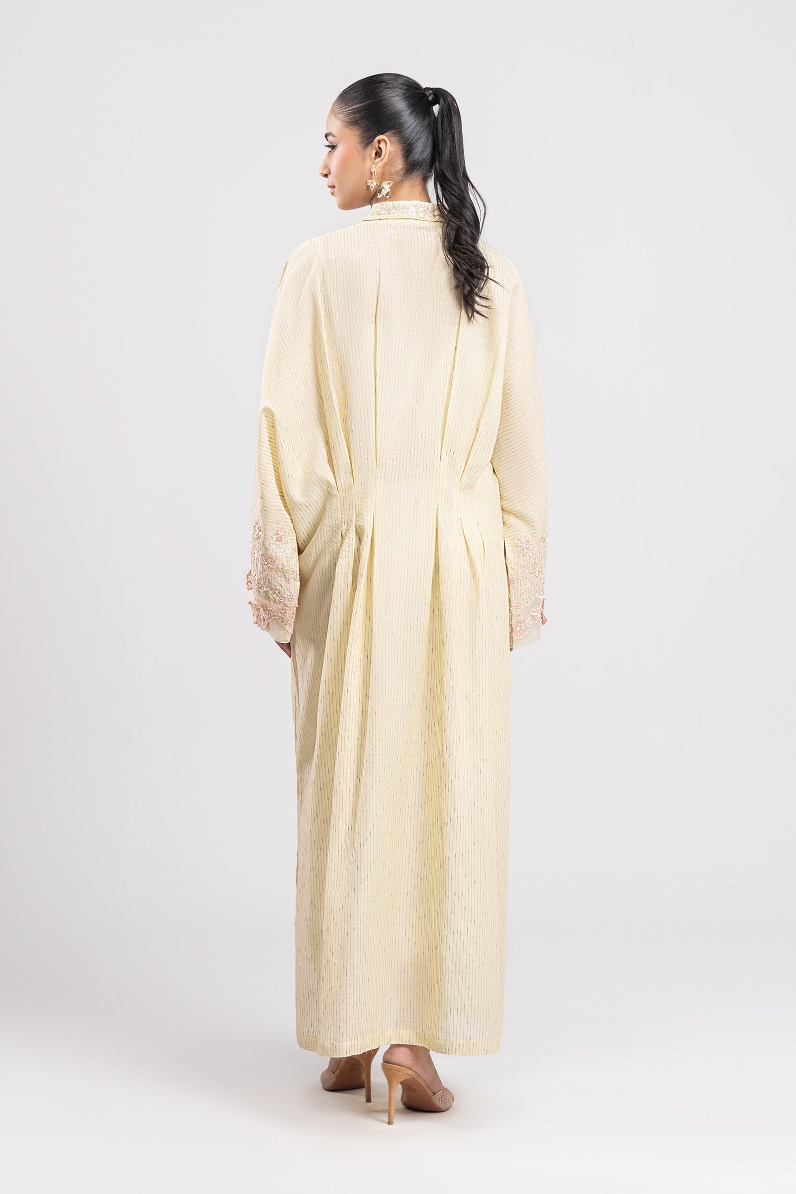 Embroidered Yarn dyed Kaftan