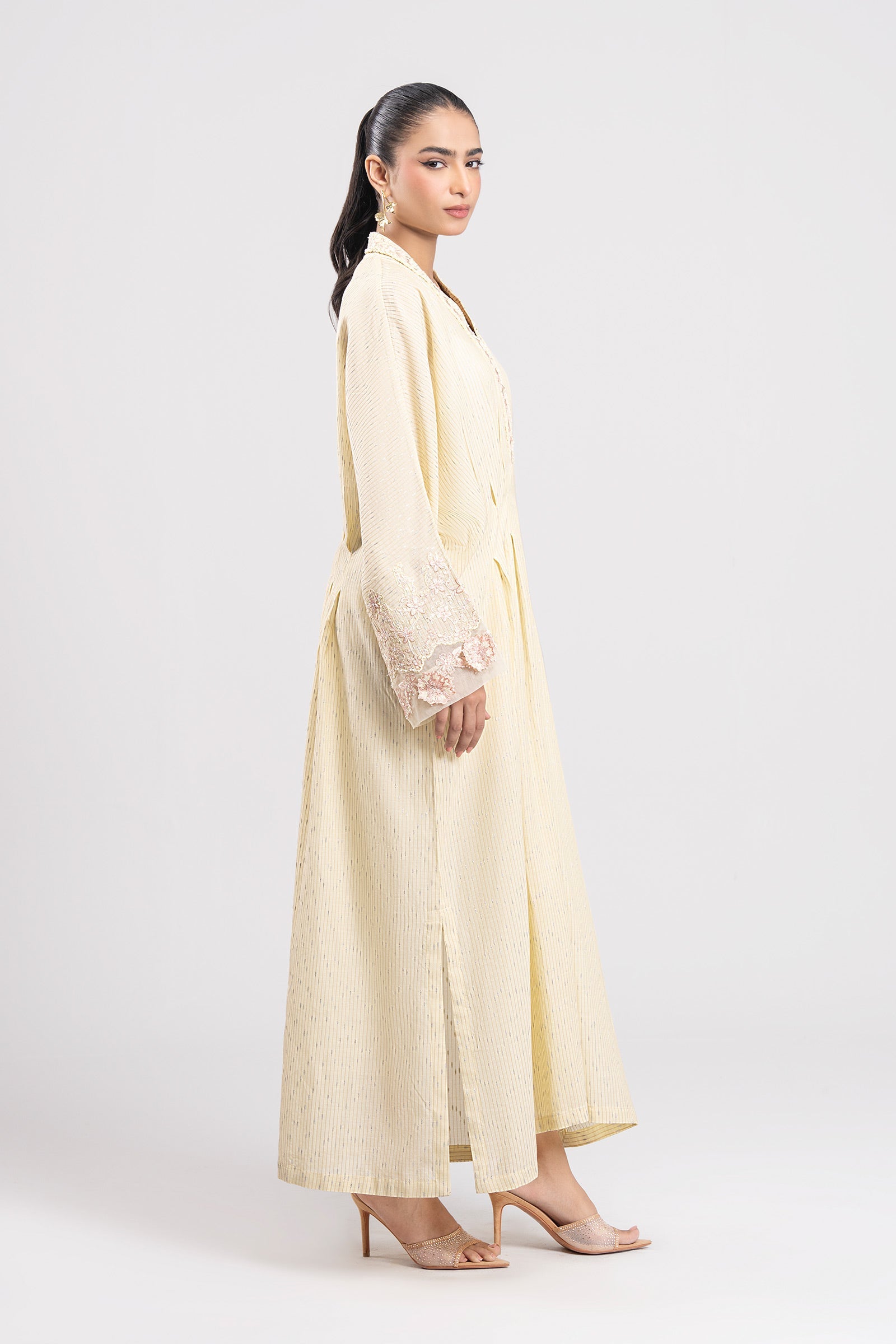 Embroidered Yarn dyed Kaftan