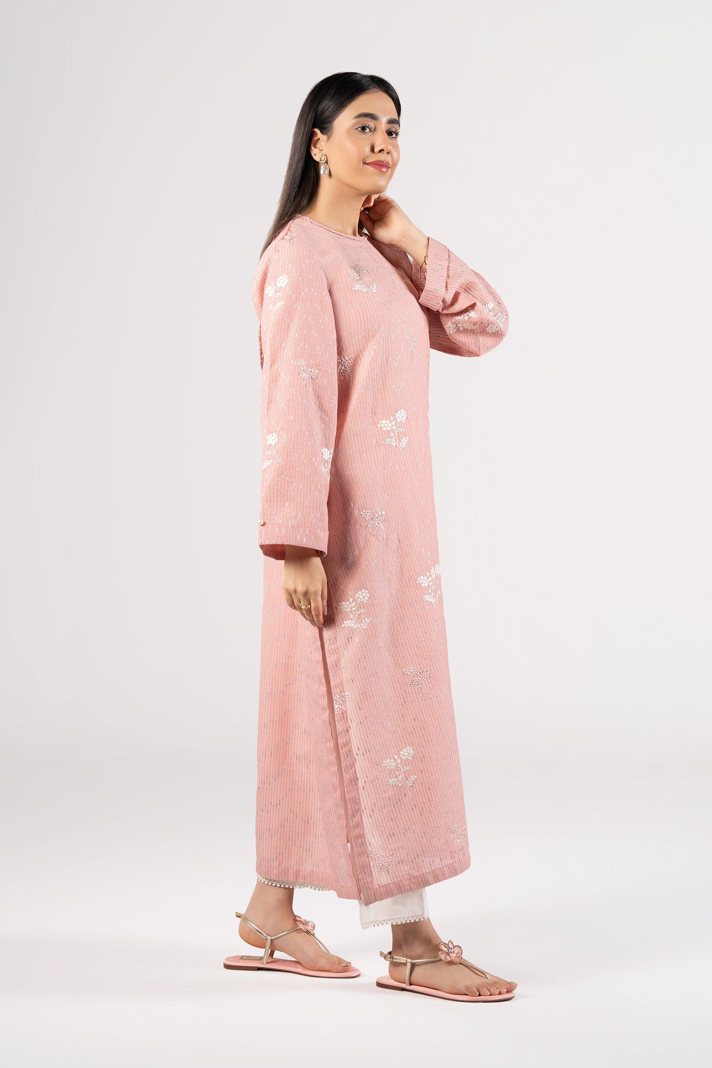 Embroidered Cotton Lurex Shirt