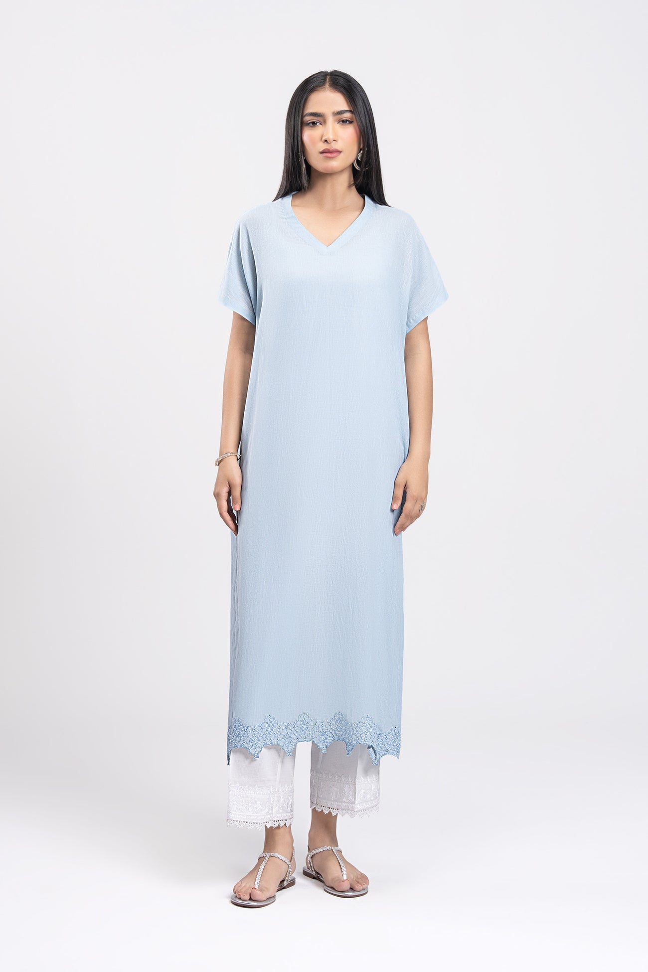 Embroidered Karandi Shirt