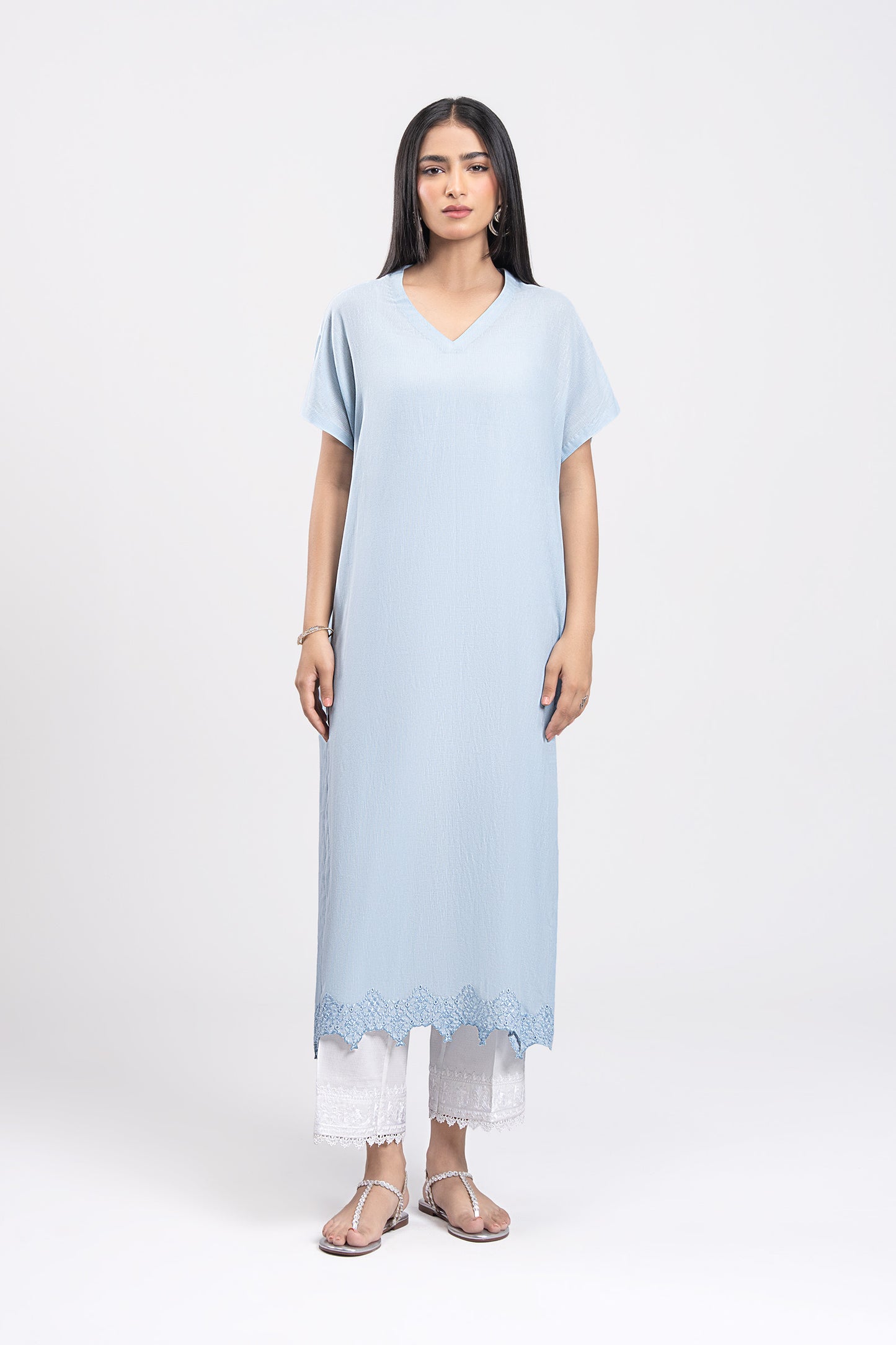 Embroidered Karandi Shirt