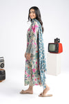 2 Pc Embroidered Lurex Cotton Suit