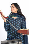 2 Pc Printed Lurex Cotton Suit