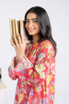 2 Pc Embroidered Slub Lawn Suit