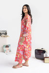 2 Pc Embroidered Slub Lawn Suit