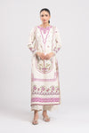 2 Pc Embroidered Slub Lawn Suit