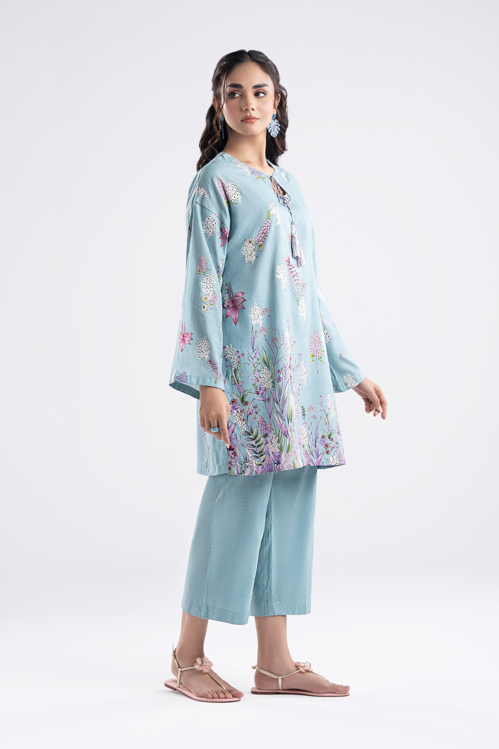 2 Pc Embroidered Dobby Viscose Suit