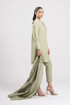 3 Pc Embroidered Lurex Cotton Suit