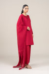 3 Pc Embroidered Dobby Viscose Suit