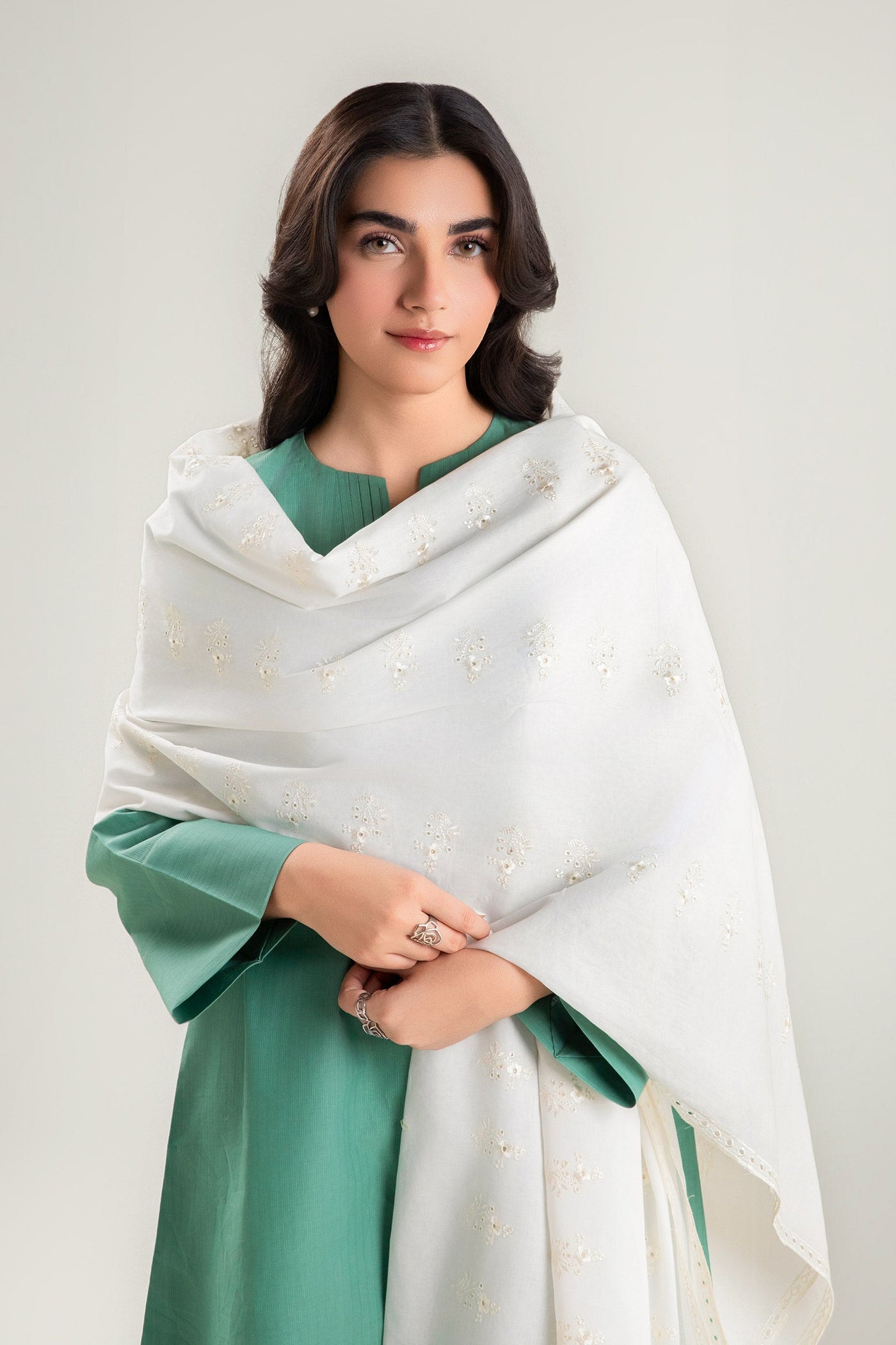 Embroidered Lawn Dupatta | MB-CS25-202