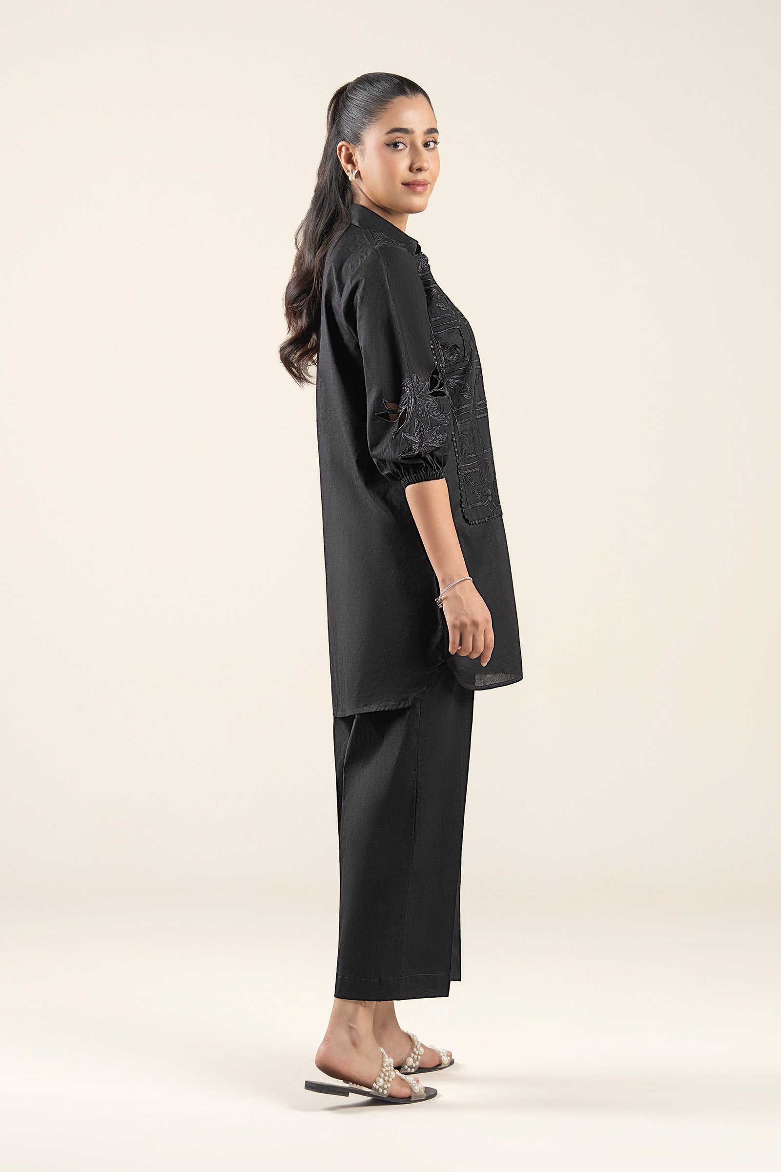 2 Pc Embroidered Cambric Suit