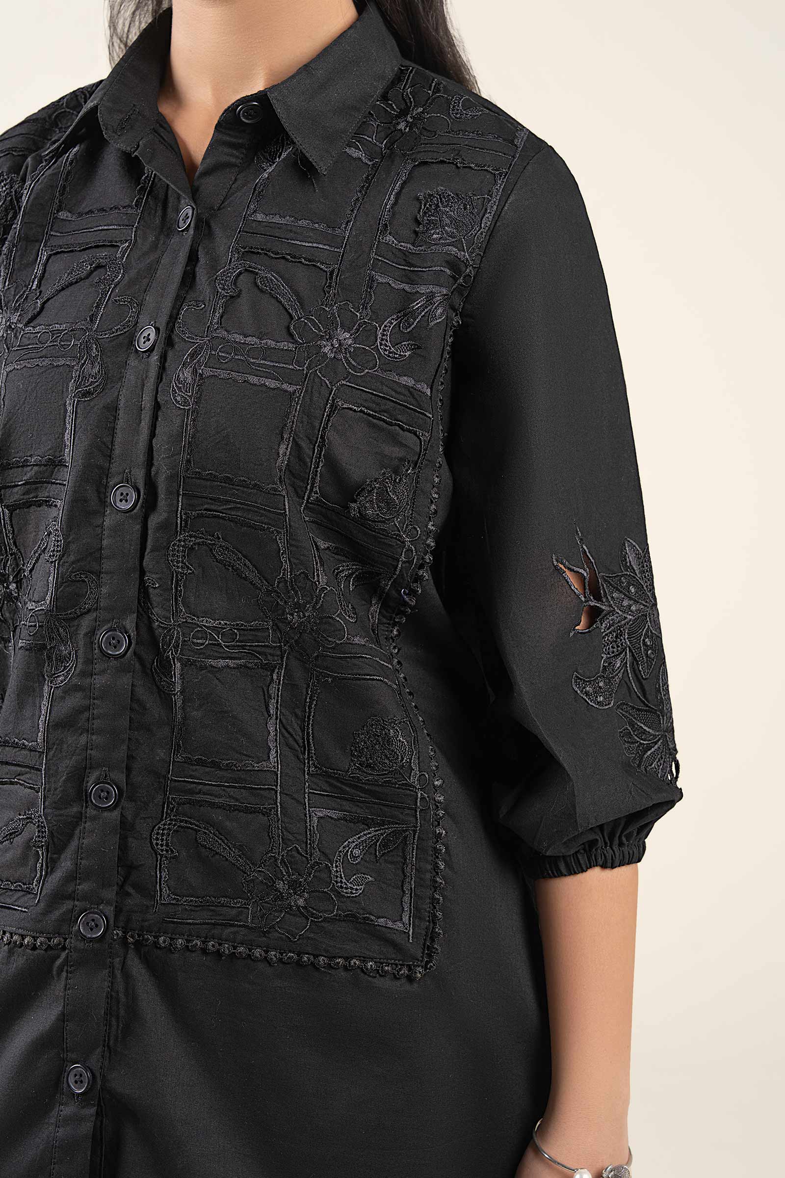 2 Pc Embroidered Cambric Suit