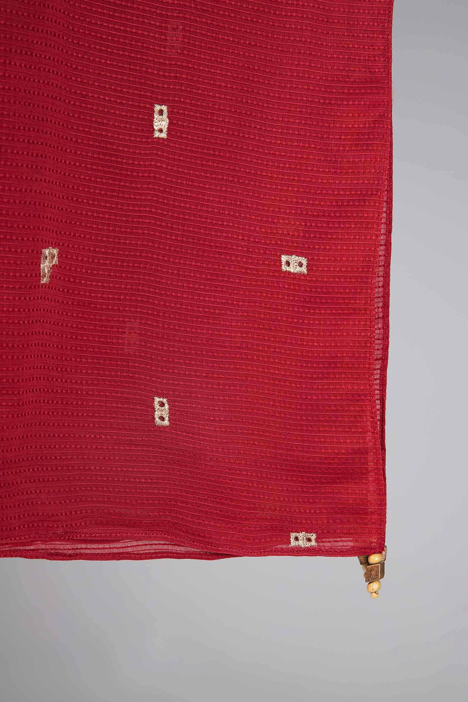 Embroidered Textured Voile Dupatta