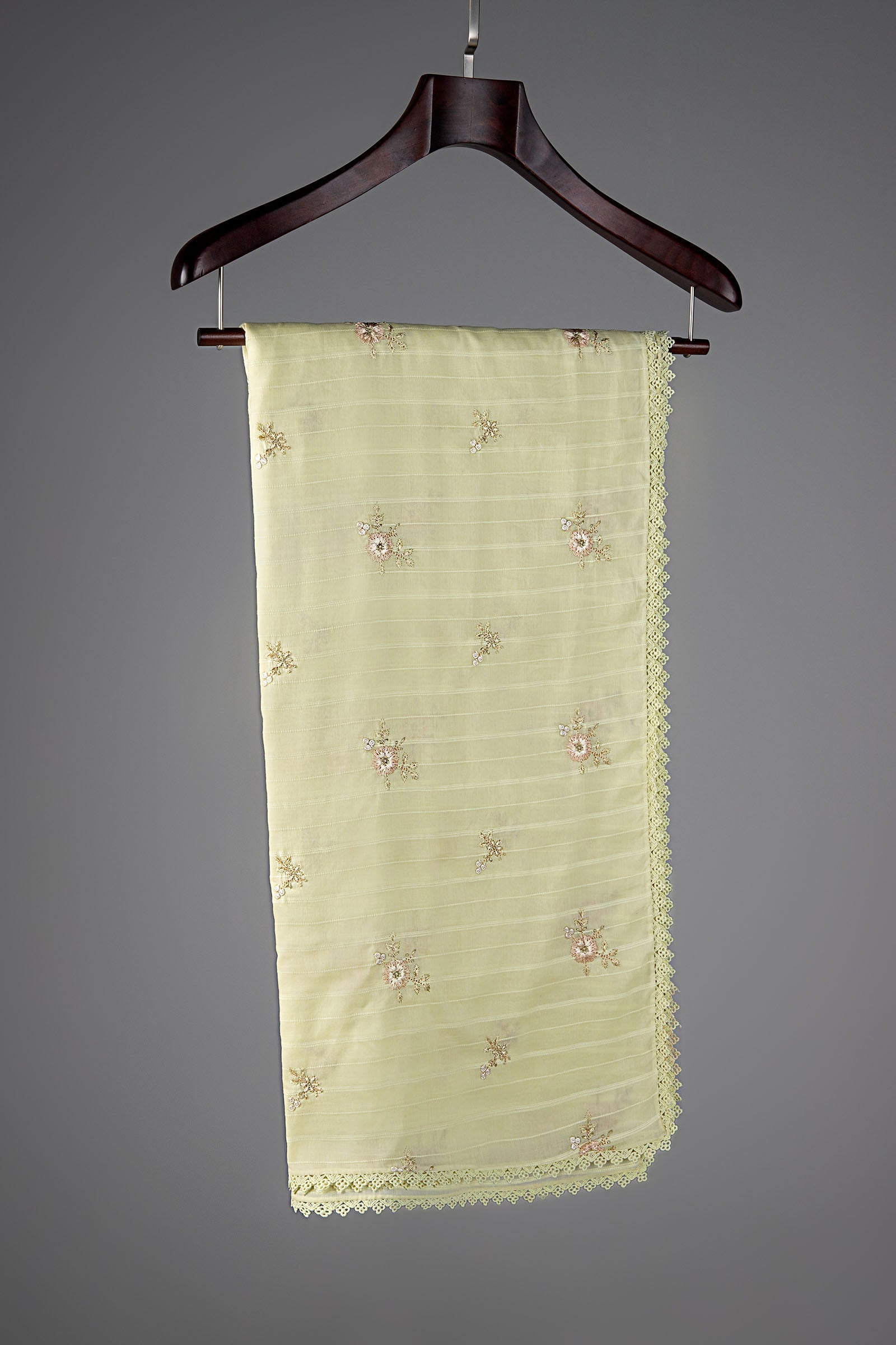 Embroidered Textured Voile Dupatta