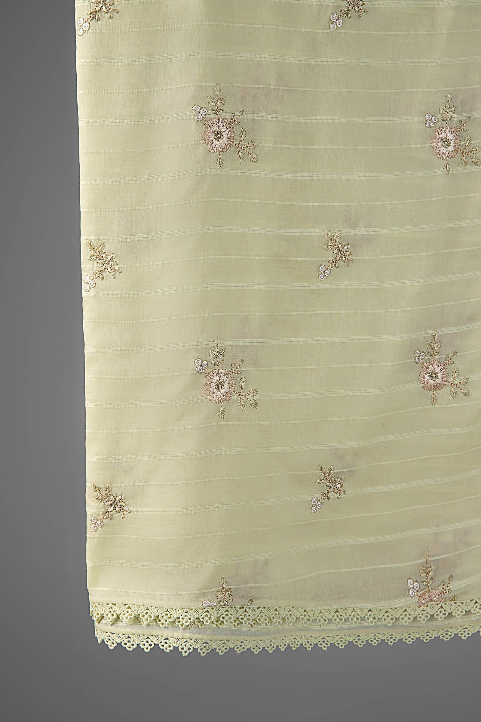 Embroidered Textured Voile Dupatta