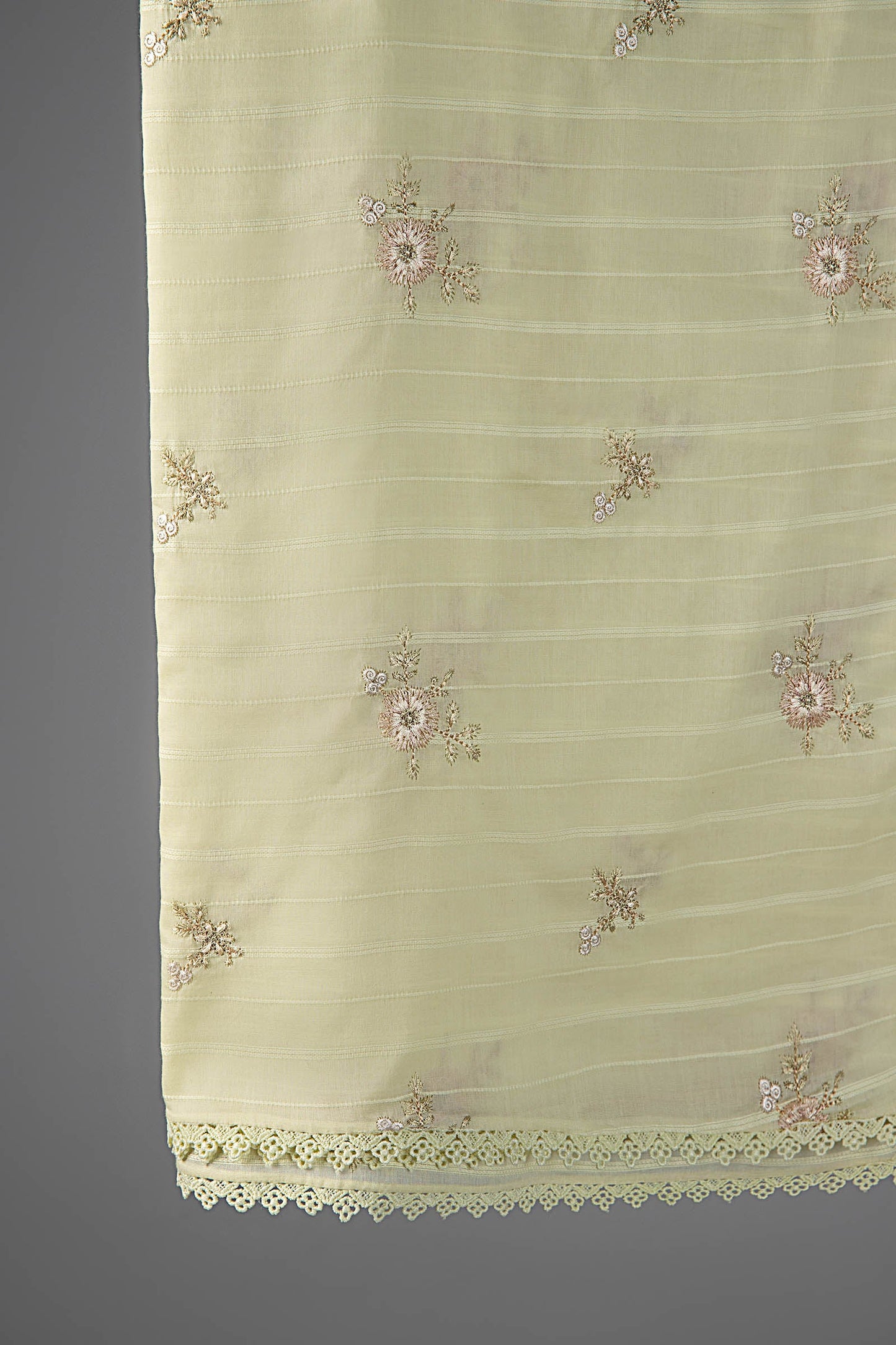 Embroidered Textured Voile Dupatta