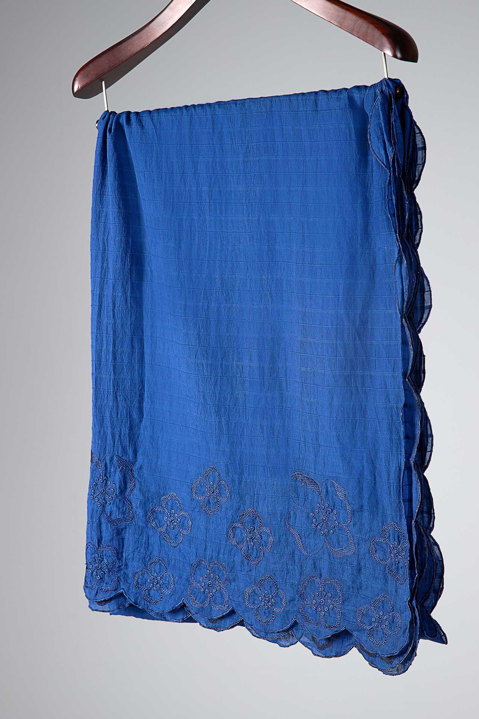 Embroidered Textured Voile Dupatta