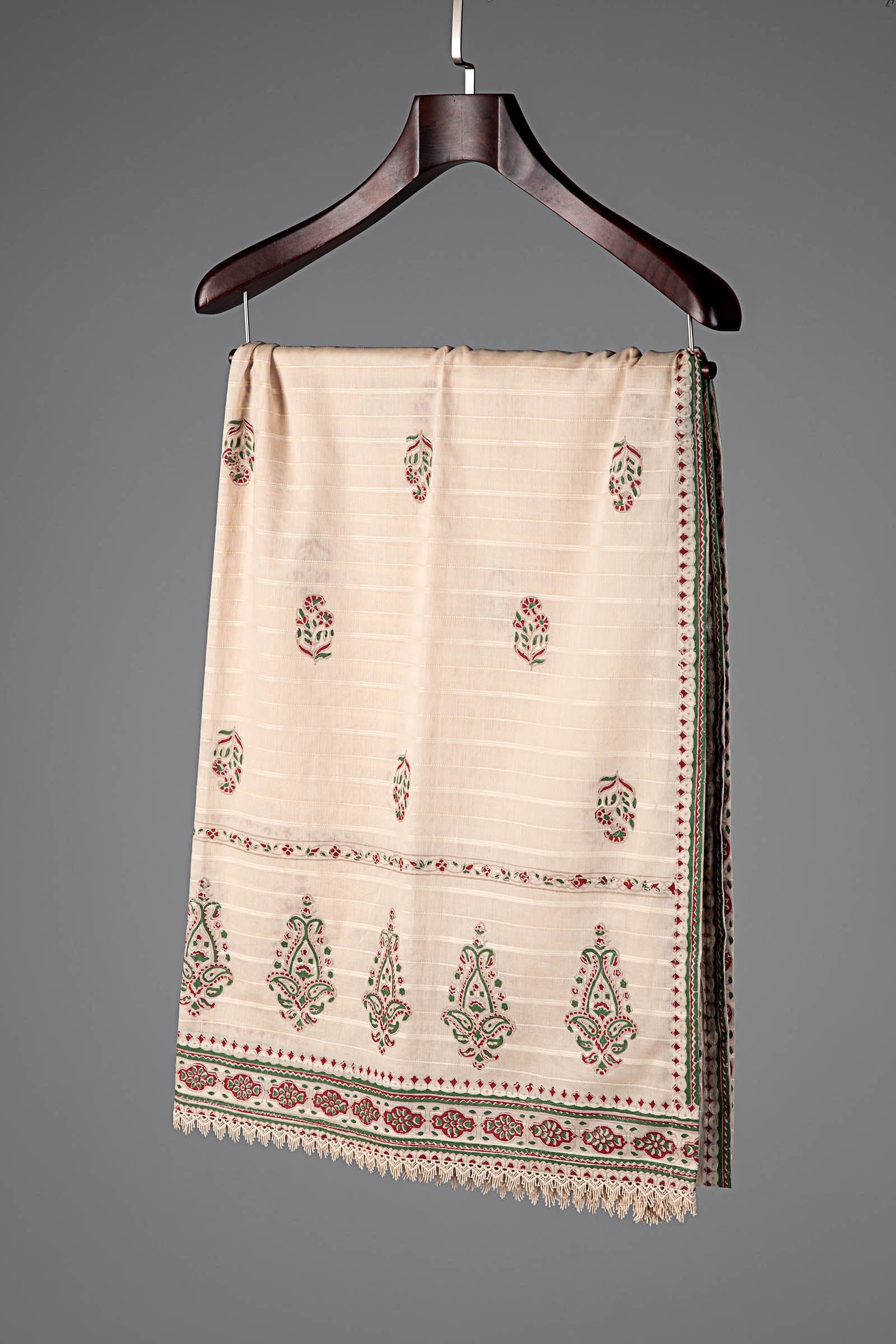 Printed Textured Voile Dupatta