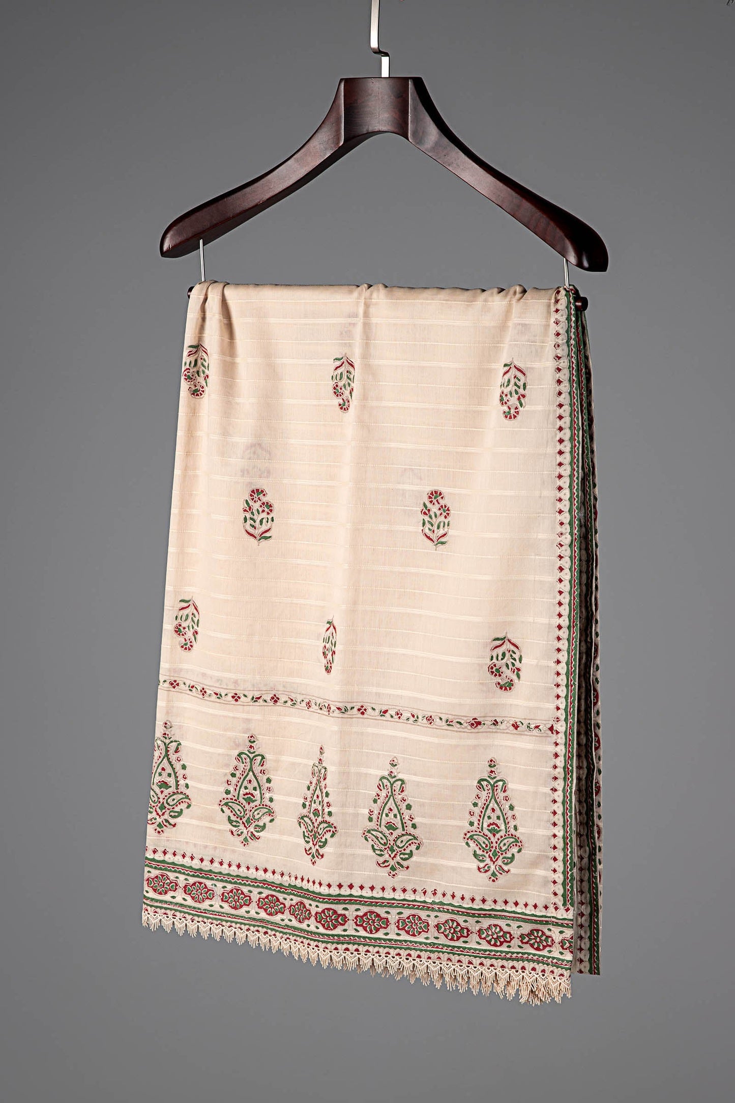 Printed Textured Voile Dupatta