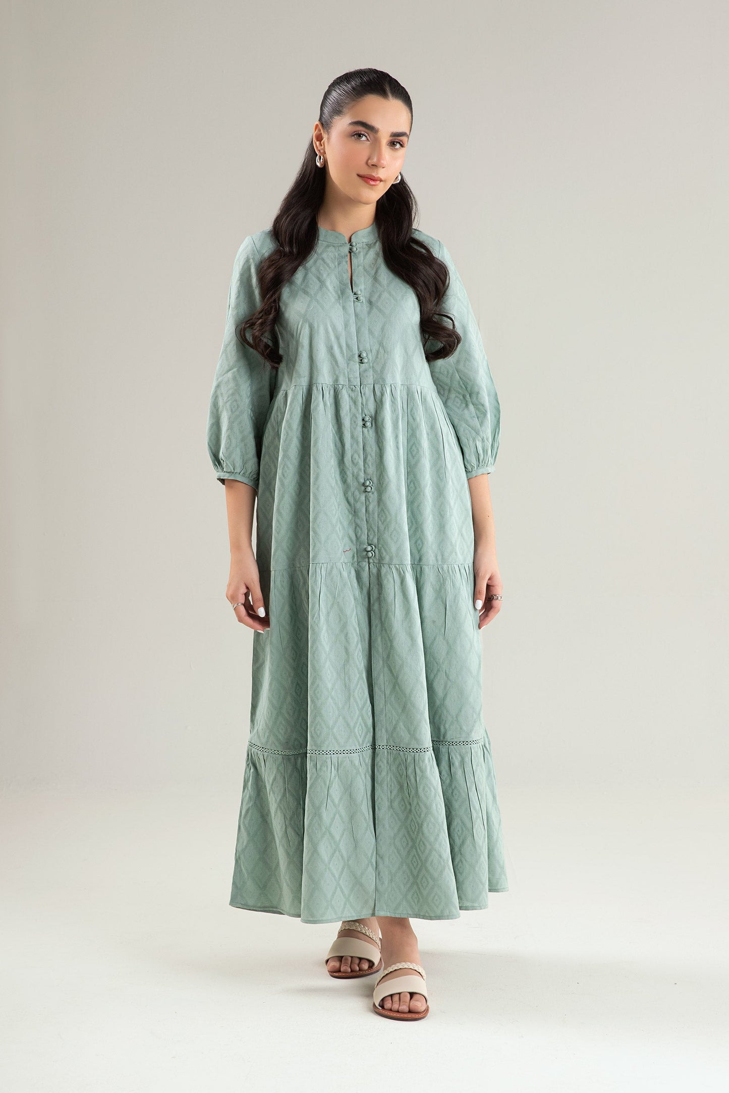 Dyed Dobby Viscose Dress