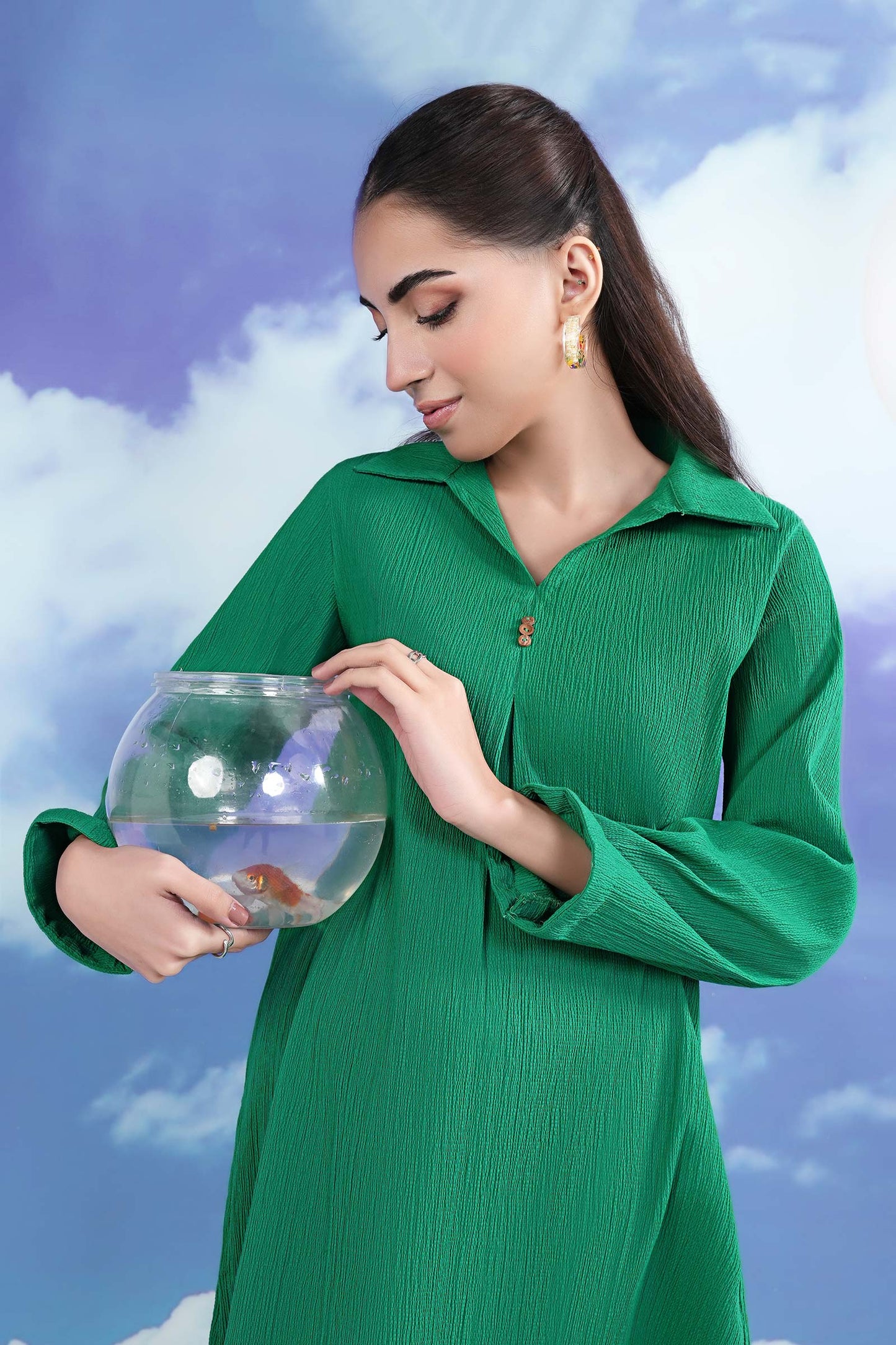 2 Pc Dyed Seersucker Suit