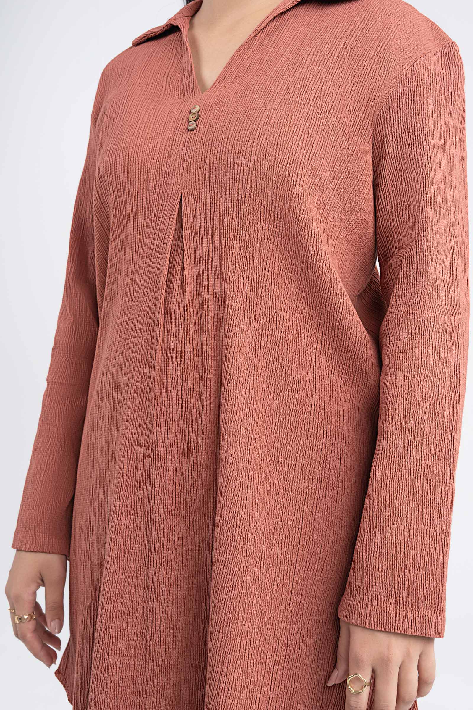 2 Pc Dyed Seersucker Suit