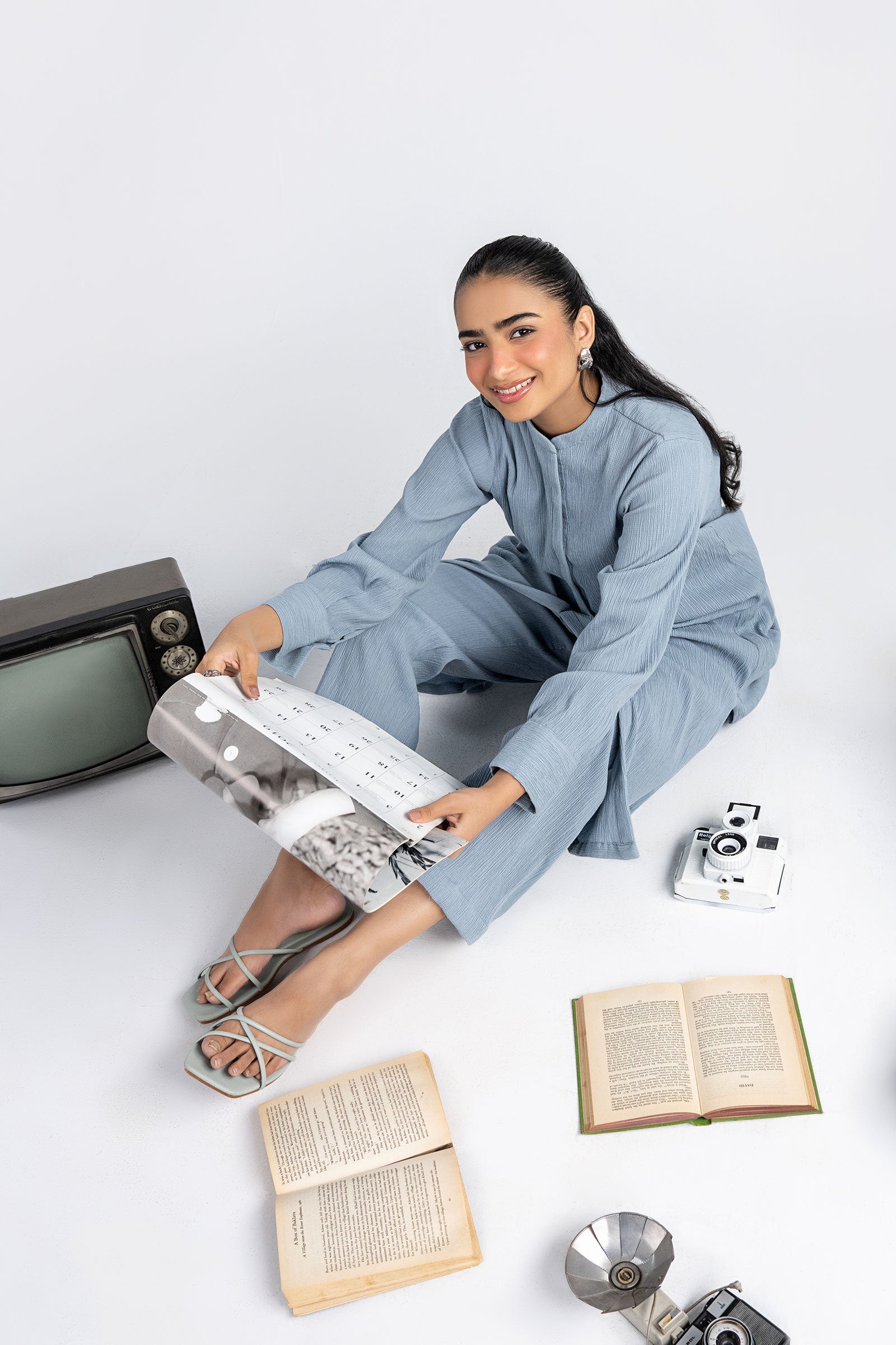 2 Pc Dyed Seersucker Suit