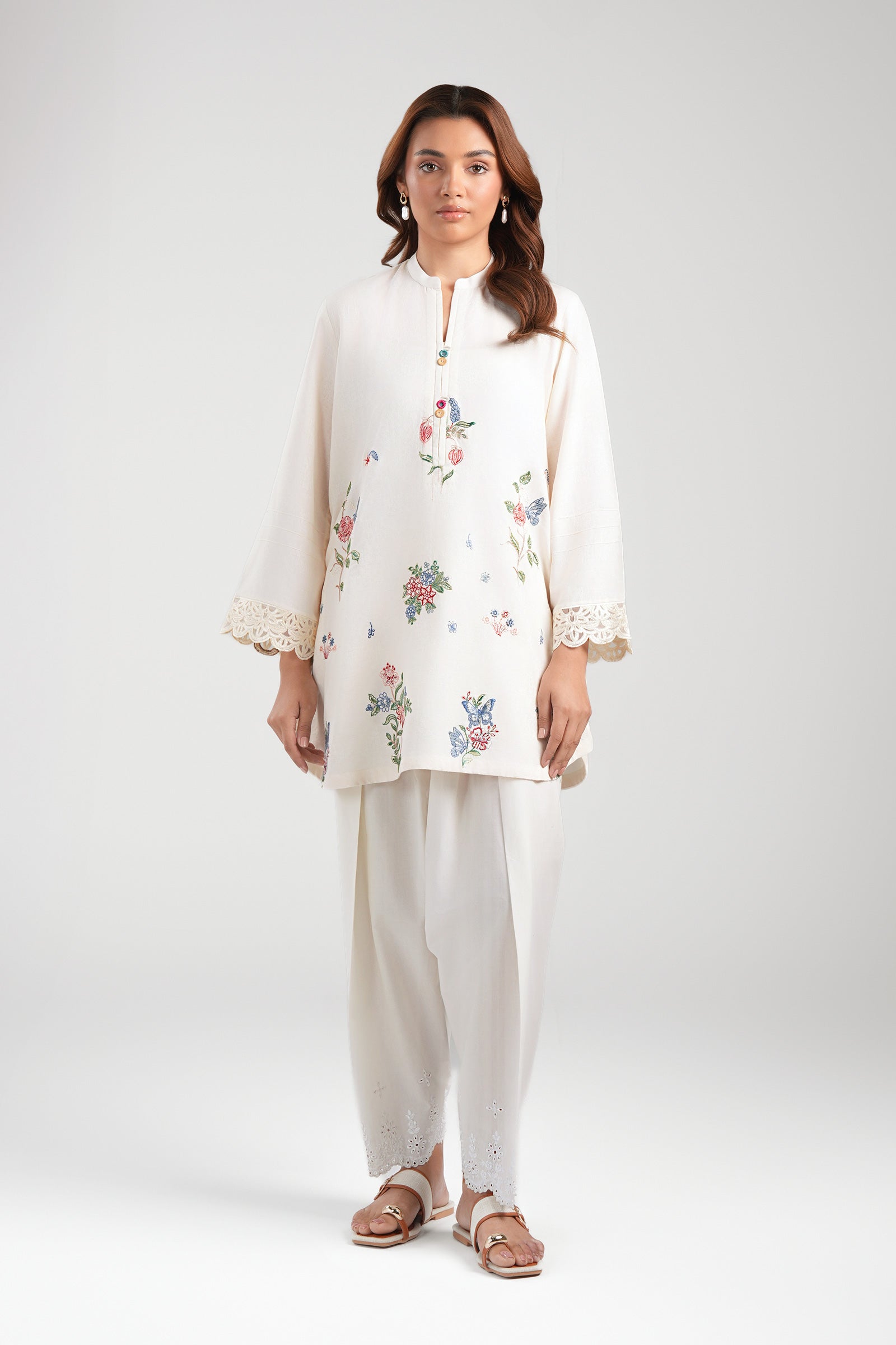 Embroidered Jacquard Viscose Shirt