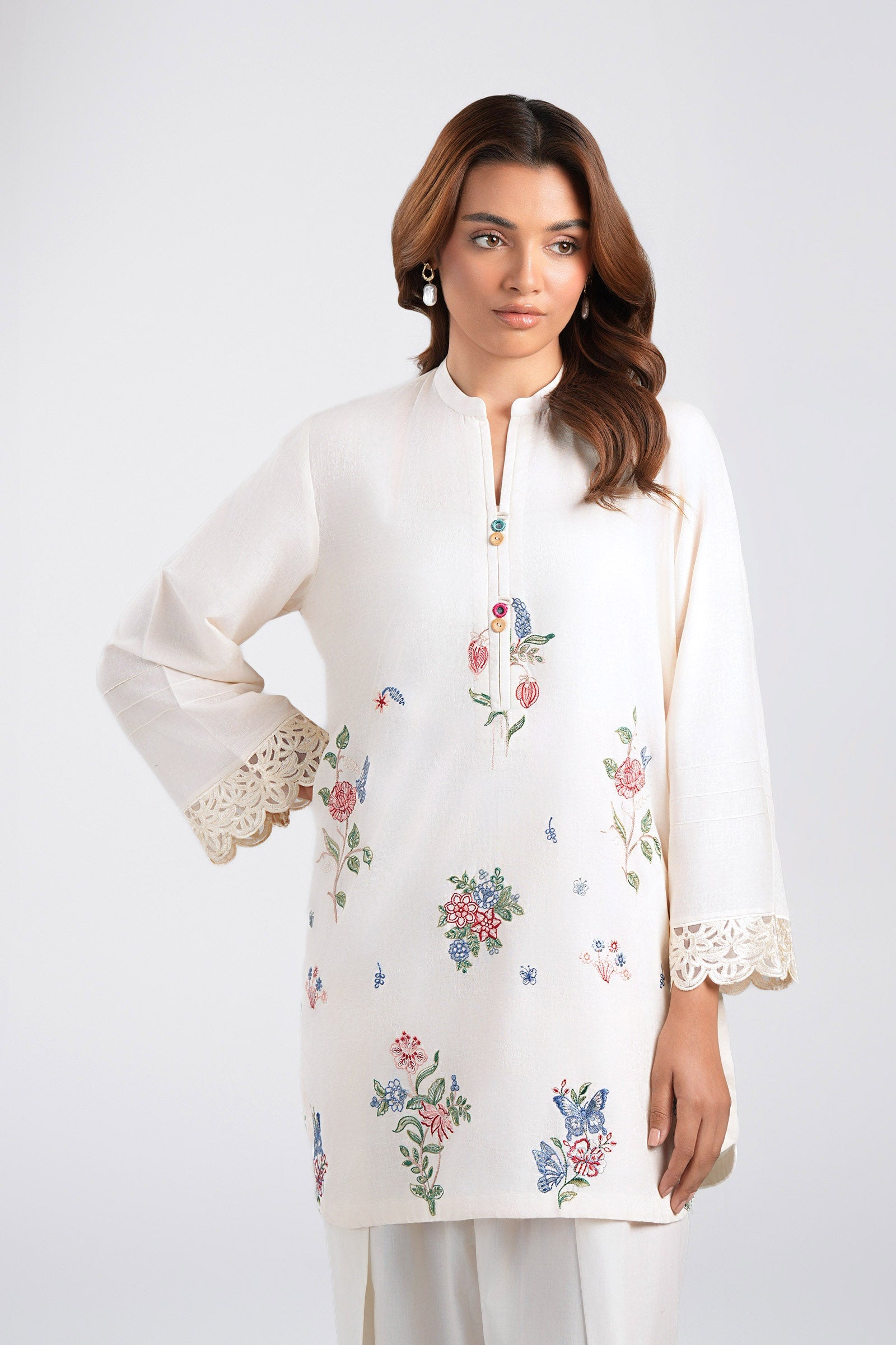 Embroidered Jacquard Viscose Shirt